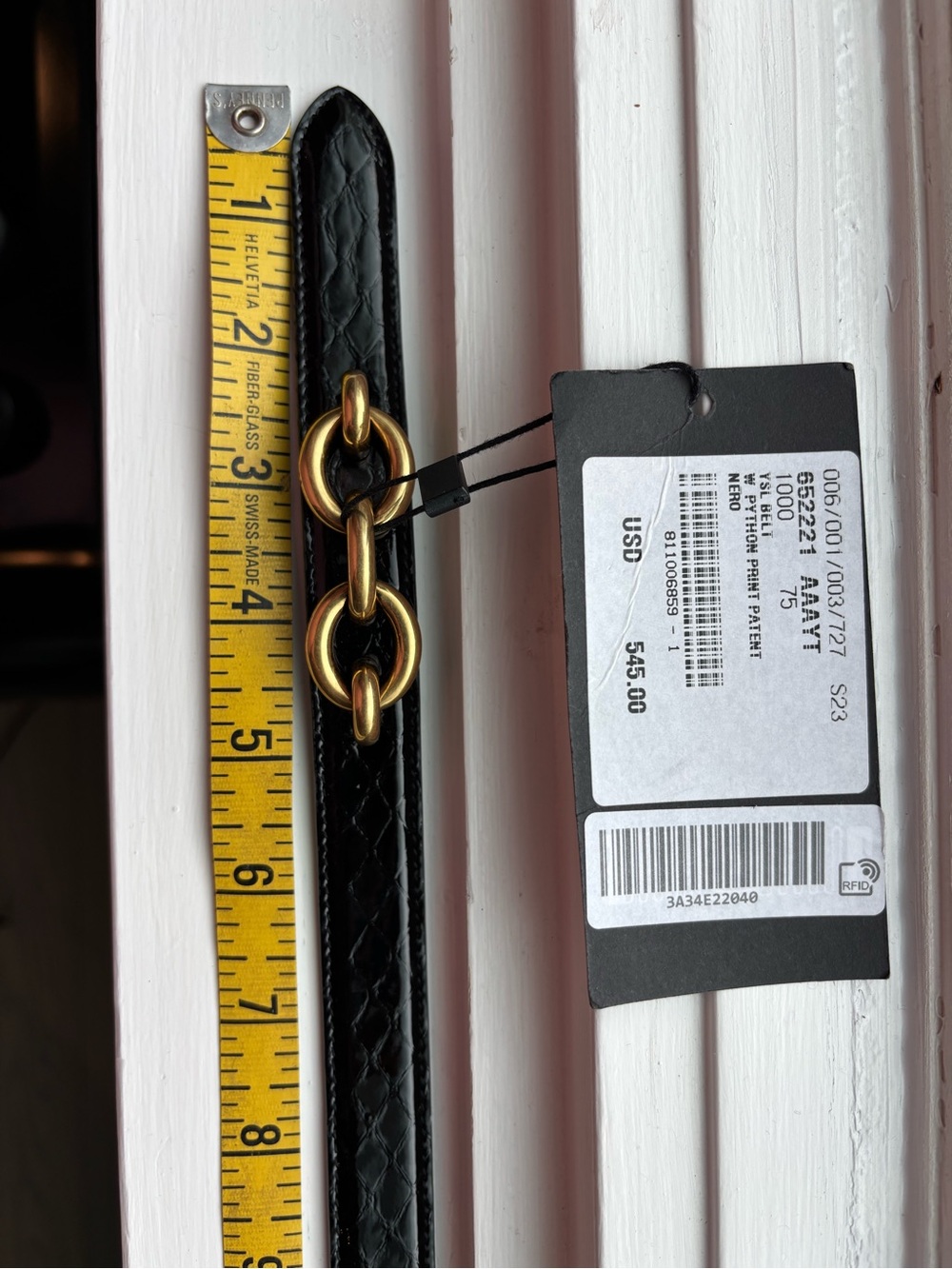 Saint Laurent leather belt in Black - Picture 4 of 5